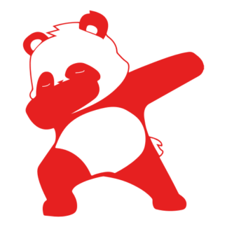 Dabbing Panda Decal (Red)